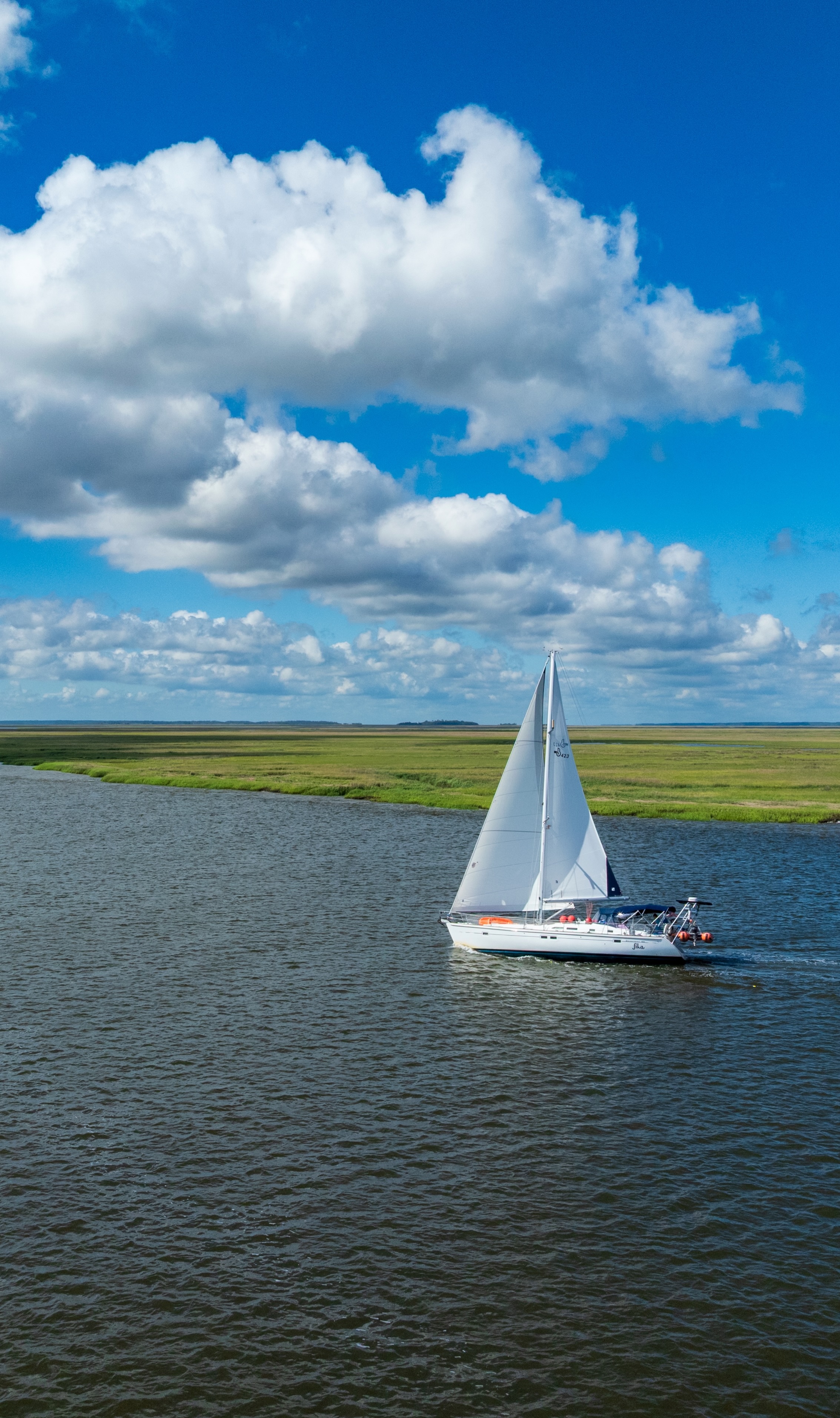 Sailboat on the ICW in Georgia
